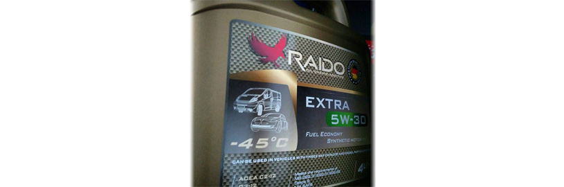 Полность синтетическое моторное масло RAIDO Extra 5w30 c молибденом, одно из лучших масел